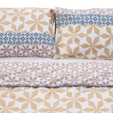 Lenjerie de pat Heinner Home, 2 persoane, 100% bumbac 132 TC, cearsaf pilota 180x215 cm, cearsaf pat 200x220 cm, 2 fete de perna 50x70 cm, 4 piese