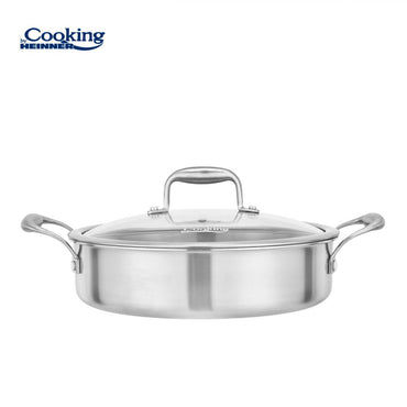 CRATITA 3.5L INOX+CAPAC STICLA 26X7CM, ATOMIC3, COOKING BY HEINNER