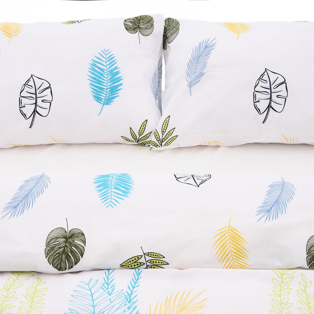 Lenjerie de pat king size Heinner Home, 100% bumbac 132 TC, cearsaf pilota 200x220 cm, cearsaf pat 220x240 cm, 2 fete de perna 50x70 cm, 4 piese