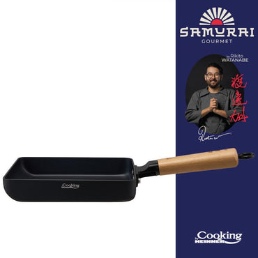 Tigaie jade Cooking by Heinner - Samurai Gourmet by Rikito Watanabe, invelis ceramic, inductie, 18 x 15 x 3.4 cm