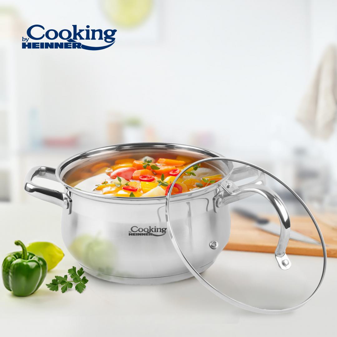 Semioala 3.6L cu capac Cooking by Heinner Amira, inox, 20x11.5 cm
