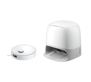 Robot de aspirare Roborock Qrevo Curv 5A1 QRCS02-00, 18500 PA, tehnologie HyperForce, mop FlexiArm 200rpm, AdaptiLift, sistem Dual Anti-Tangle, dock multifunctional 3.0, autocuratare cu apa fierbinte, uscare cu aer cald, alb