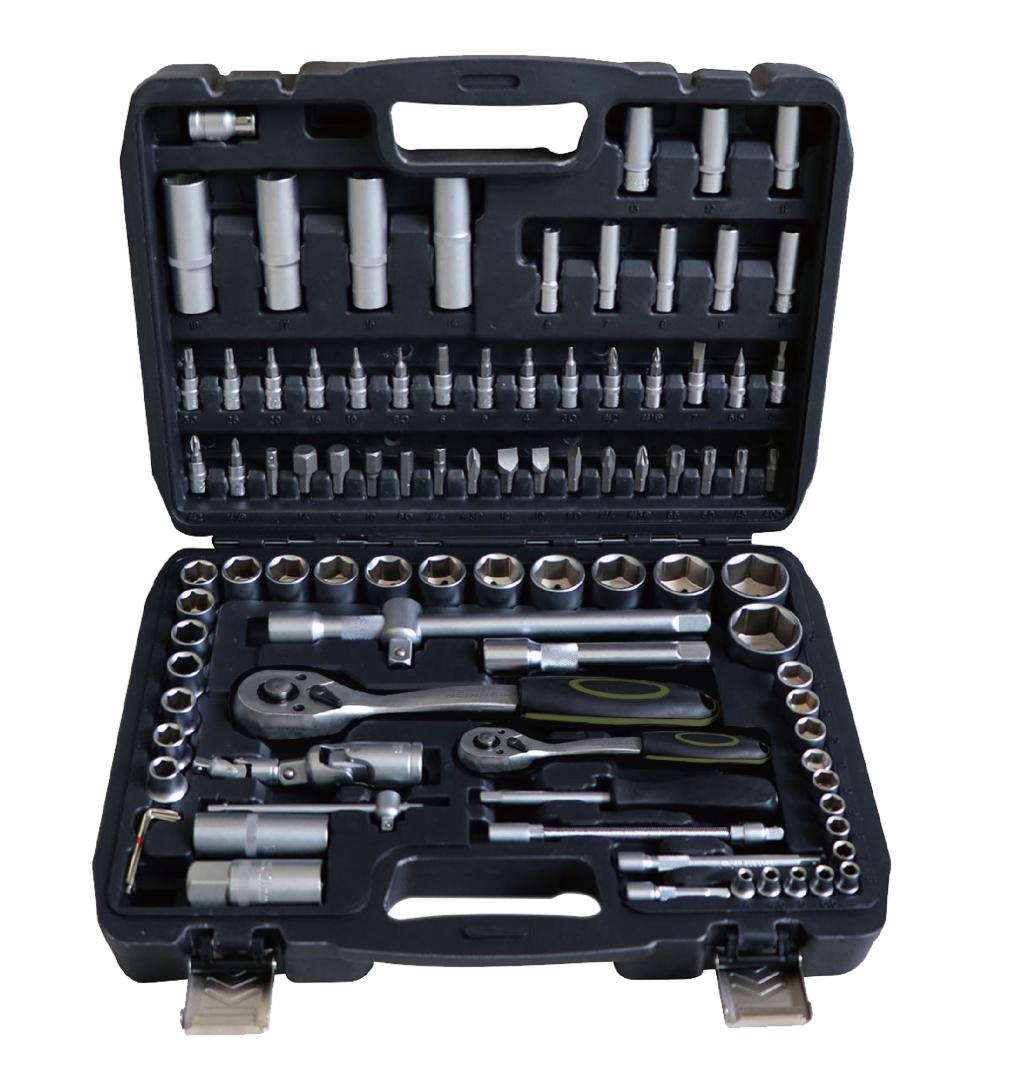 Trusa multifunctionala 93 piese Heinner CTSM033, 1/4"&1/2" material chrome-vanadium, cutie depozitare si transport