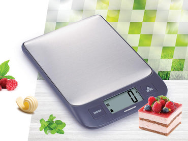 Cantar de bucatarie Heinner HKS-5IXBK, 5 Kg, 1g, tara, functie cantarire lichide, display LCD, Inox