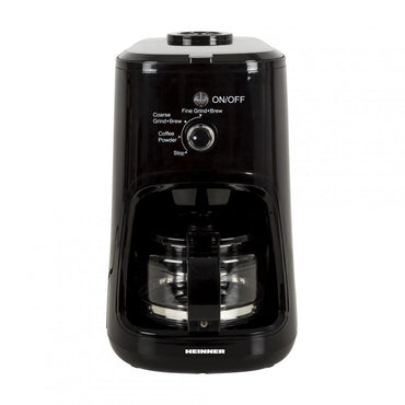 Cafetiera Heinner HCM-900RBK, 900 W, Rasnita incorporata, 0.6 L, Negru