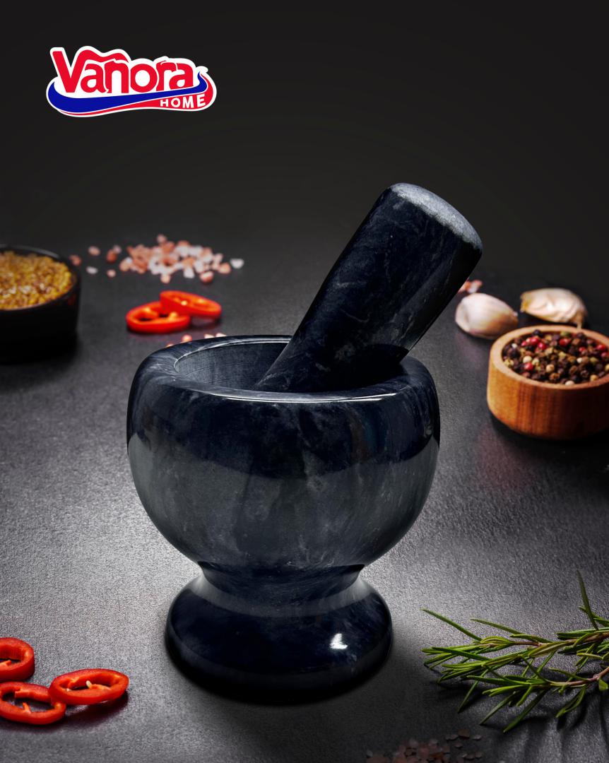 Mojar Cu Pistil Din Marmura, Dia 9.5 Cm, Vanora Home