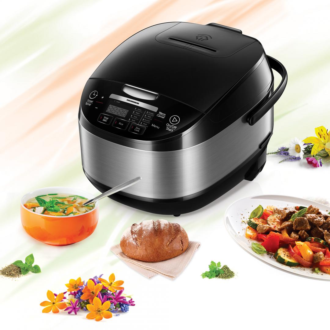 Multicooker Heinner HMCK-5BK, 5L, 770W, 11 programe, Timer, Control Touch (Negru)