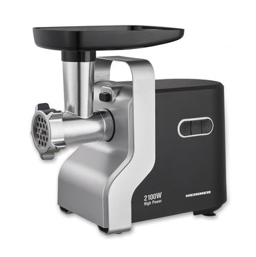 Masina de tocat carne Heinner MG-2100BKSL, 2100 W, Accesoriu rosii, Cutit Inox, Negru/Argintiu