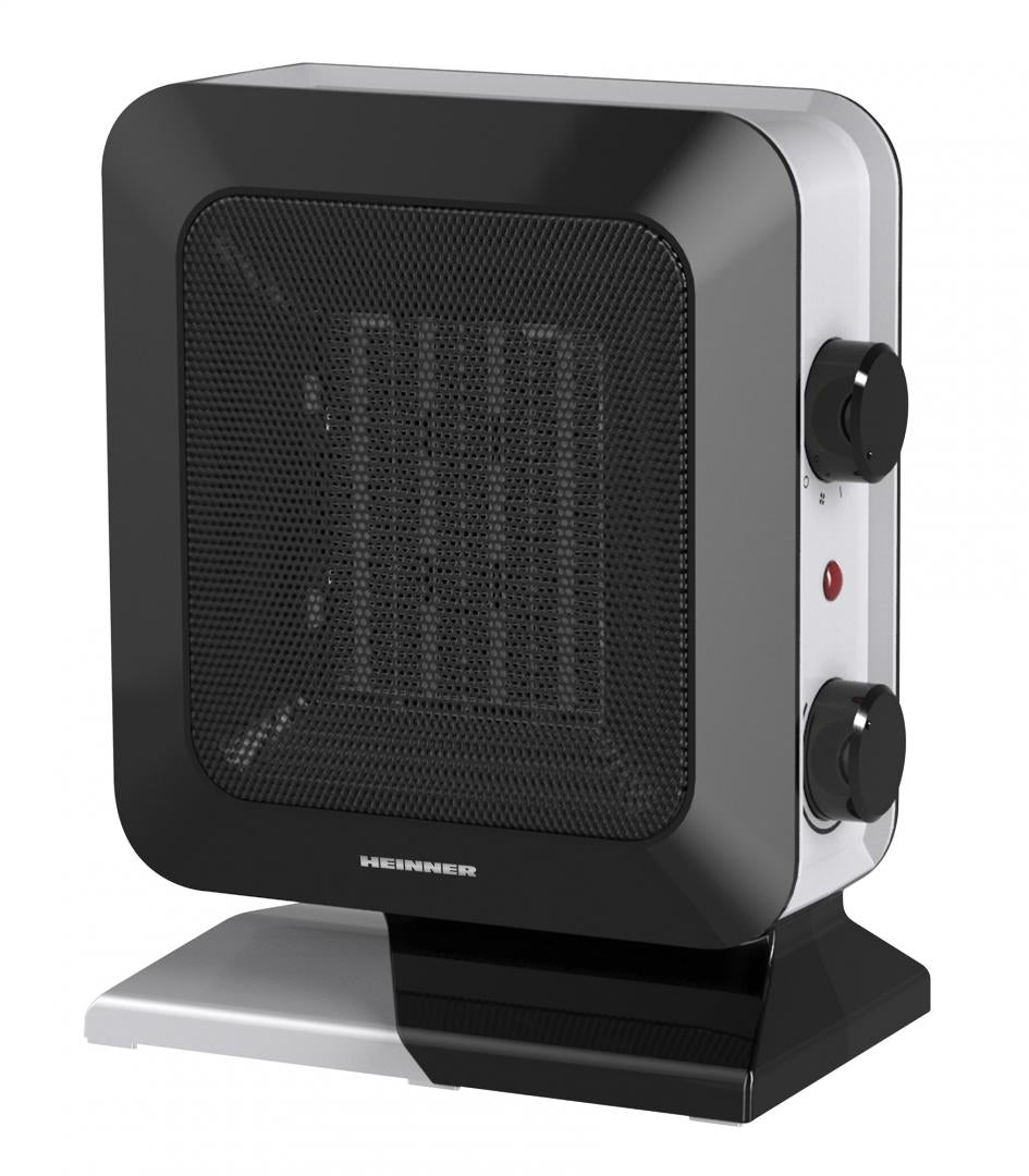 Aeroterma ceramica Heinner HCH-L1400BK, 1400 W, 2 trepte de putere, termostat reglabil, Negru