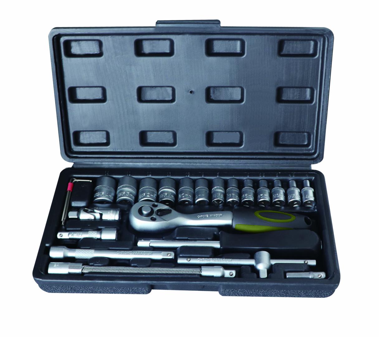 Trusa de scule Heinner CR-V CTSM026, 24 piese 1/4 inch, Crom Vanadium