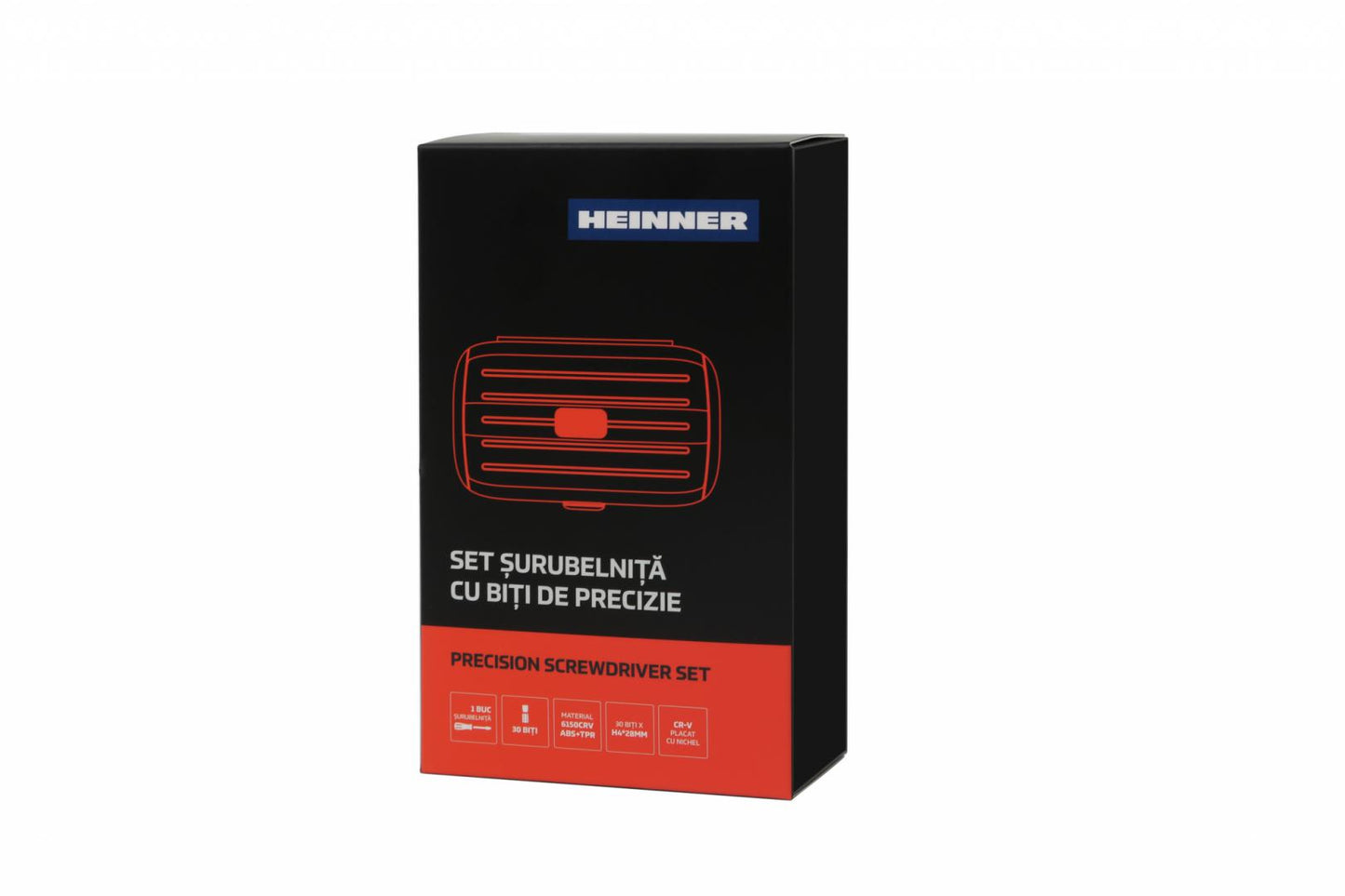 Set surubelnițe Heinner cu 30 de biți hexagonali de precizie