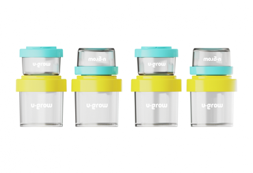 Set 8 Recipiente Cu Capac Pentru Stocare Hrana Copii , 4*80Ml + 4*220Ml, U-Grow