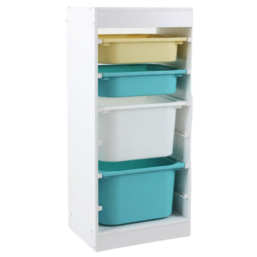 Raft Depozitare Cu 4 Cosuri Colorate, U-Grow