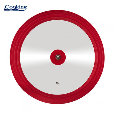 Capac Sticla Cu Margine Din Silicon Ajustabila Pe 3 Dimensiuni 28/30/32 Cm, Cooking By Heinner