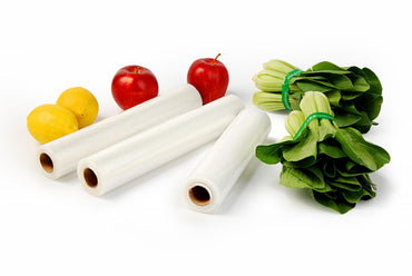 Rola de pungi pentru aparat de vidat Heinner HAV-BAGS-3R, dimensiuni: 28 X 300 cm, 3 bucati/set, compatibile cu modelele: HAV-E110SS, HAV-E110BKSL, HAV-EDC120SS, HAV-EDC120WH