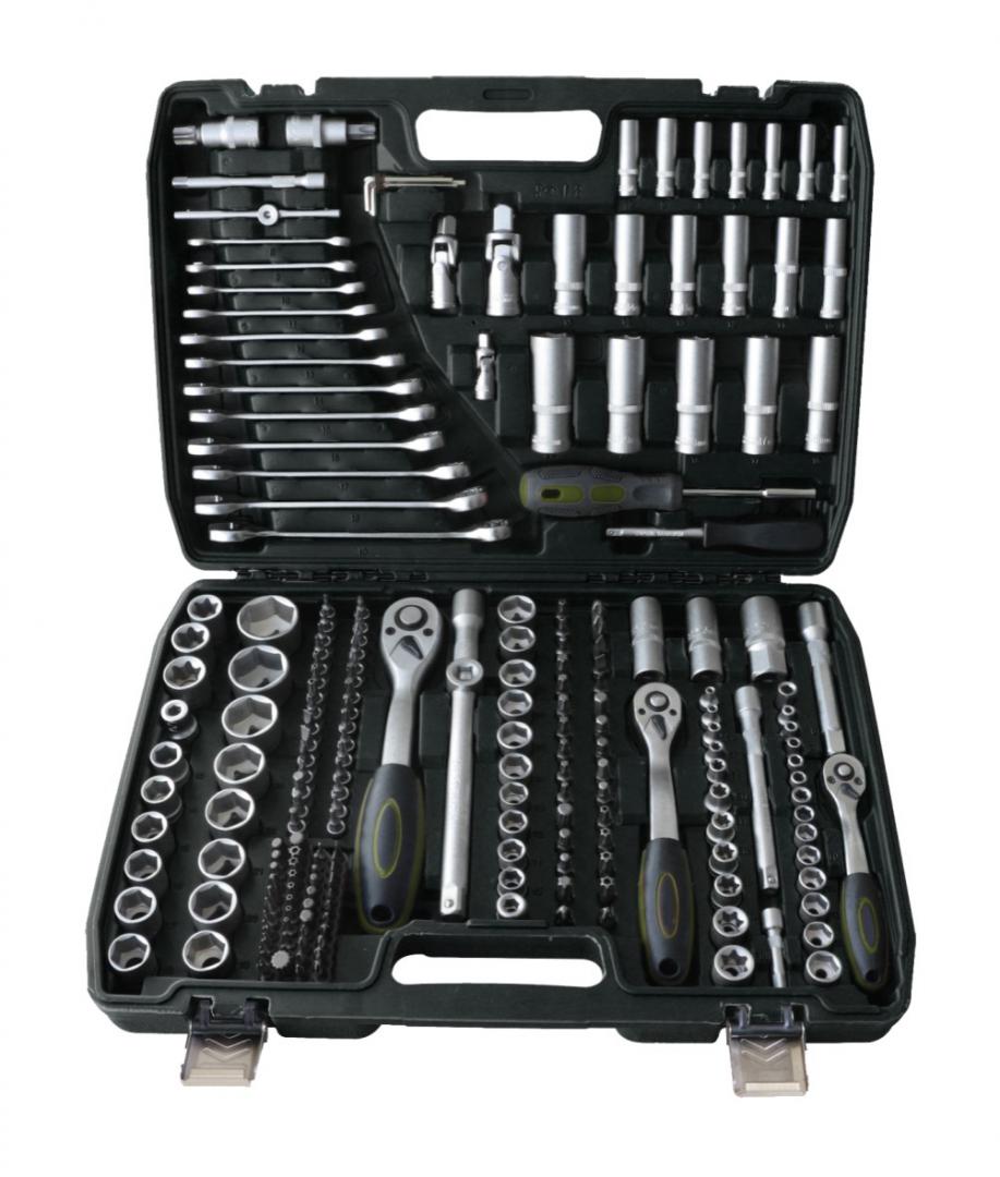 Trusa de scule 216 piese Heinner CTSM029, 1/4",3/8"&1/2", material chrome-vanadium, cutie depozitare si transport