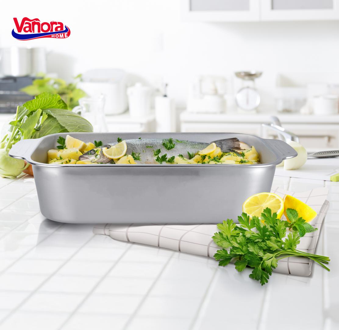Tava inox Vanora Home Lora, 33 x 19 x 7.5 cm