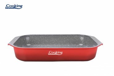 Tava Cooking by Heinner Red Line, aluminiu turnat, acoperire ceramica, 39.5 x 26 x 6.3 cm