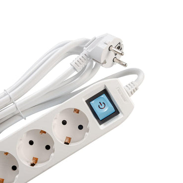 Prelungitor Spacer, Schuko X 3, Conectare Prin Schuko (T),Type-C X1, Usb X 1, 3.1A, Cablu 3M, 16 A, Max. , Protectie Copii, Protectie Supratensiune, -Alb