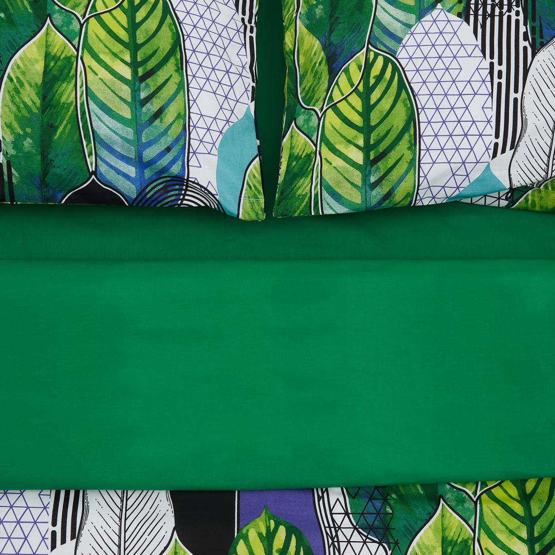 Lenjerie pentru 2 persoane Heinner Home, 100% bumbac,132TC, king size, 4 piese