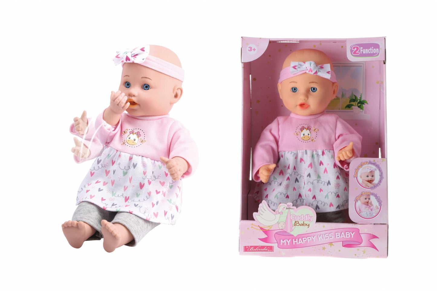 PAPUSA BEBELUS CE OFERA PUPICI, 35 CM