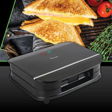Sandwich Maker Fram Fsm-700Bk, Capacity: 2 Sandwiches, Fixed Plates With Non-Stick Coating, Vertical Storage Design, Black