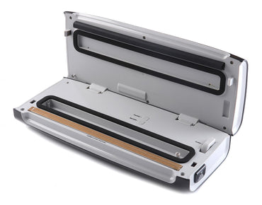 Aparat de vidat si sigilat Heinner HAV-140WH, vidare uscata/ umeda, functie marinare, sistem racire banda sigilare, furtun pentru caserole, mini-cutter incorporat, comptaibil cu pungi latime 30 cm, capacitate vidare: 7-8 l/ min, 0.6 bar, 140W, alb