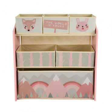 Dulap Depozitare Jucarii Pink Forest Ugmdu06-Pkf
