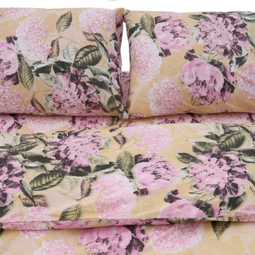 Set de pat king size bumbac,92 gsm,Peony
