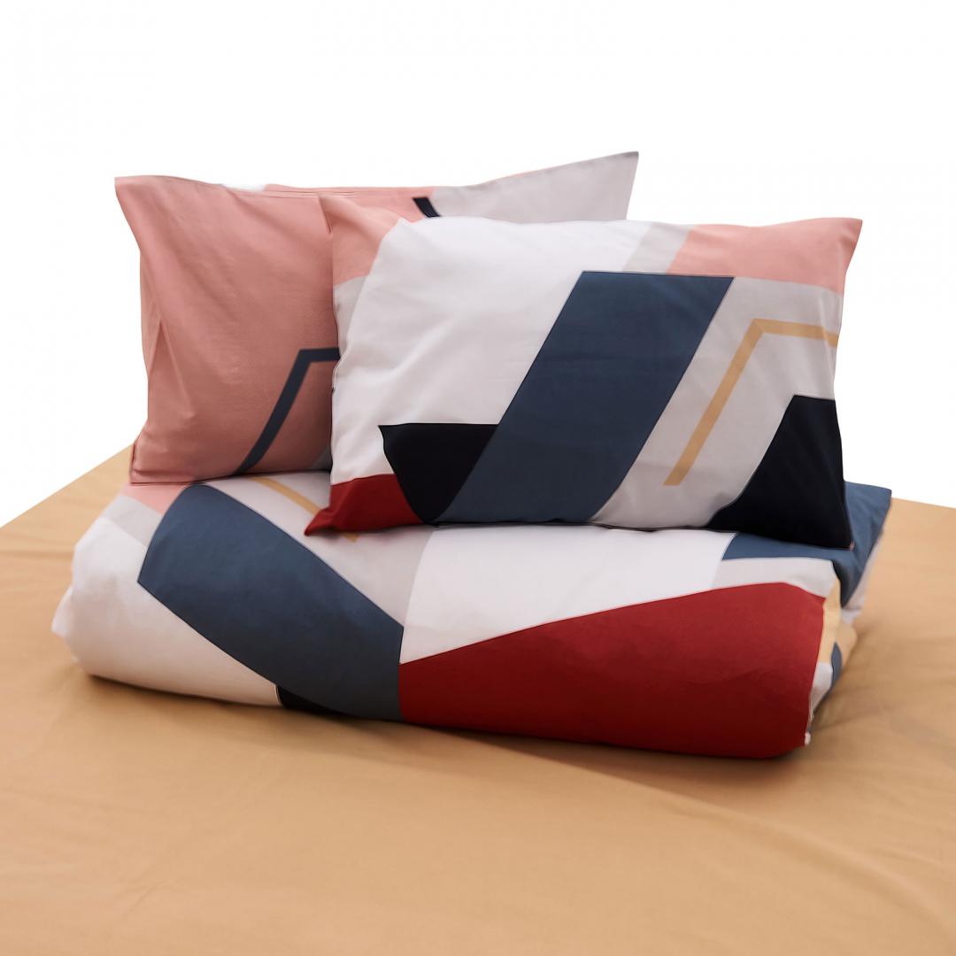 Lenjerie de pat king size Heinner Home, 100% bumbac 132 TC, cearsaf pilota 200x220 cm, cearsaf pat 220x240 cm, 2 fete de perna 50x70 cm, 4 piese