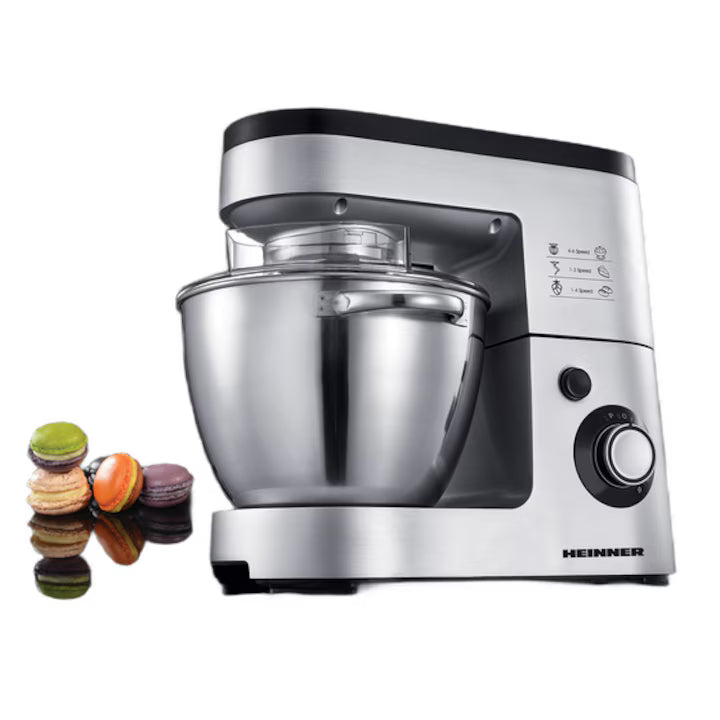 Mixer planetar Heinner HPM-1500XMC-V2, 1500W, 6 viteze, Bol 5.5l, Inox
