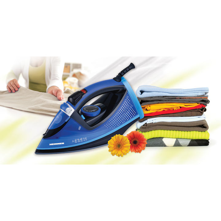 Fier de calcat Heinner Lollitte HSI-2400LT, 2400 W, Talpa ceramica, Albastru