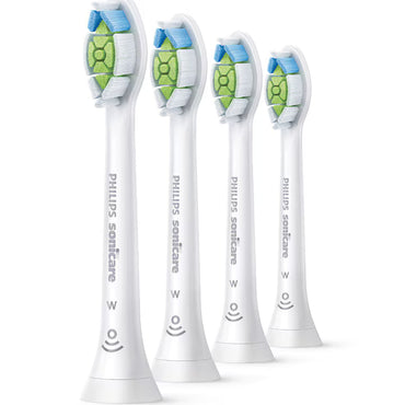 Rezerve Philips Sonicare Optimal White HX6064/87, pachet de 4 capete de periere, Standard, click-on, sincronizarea modurilor BrushSync, Alb