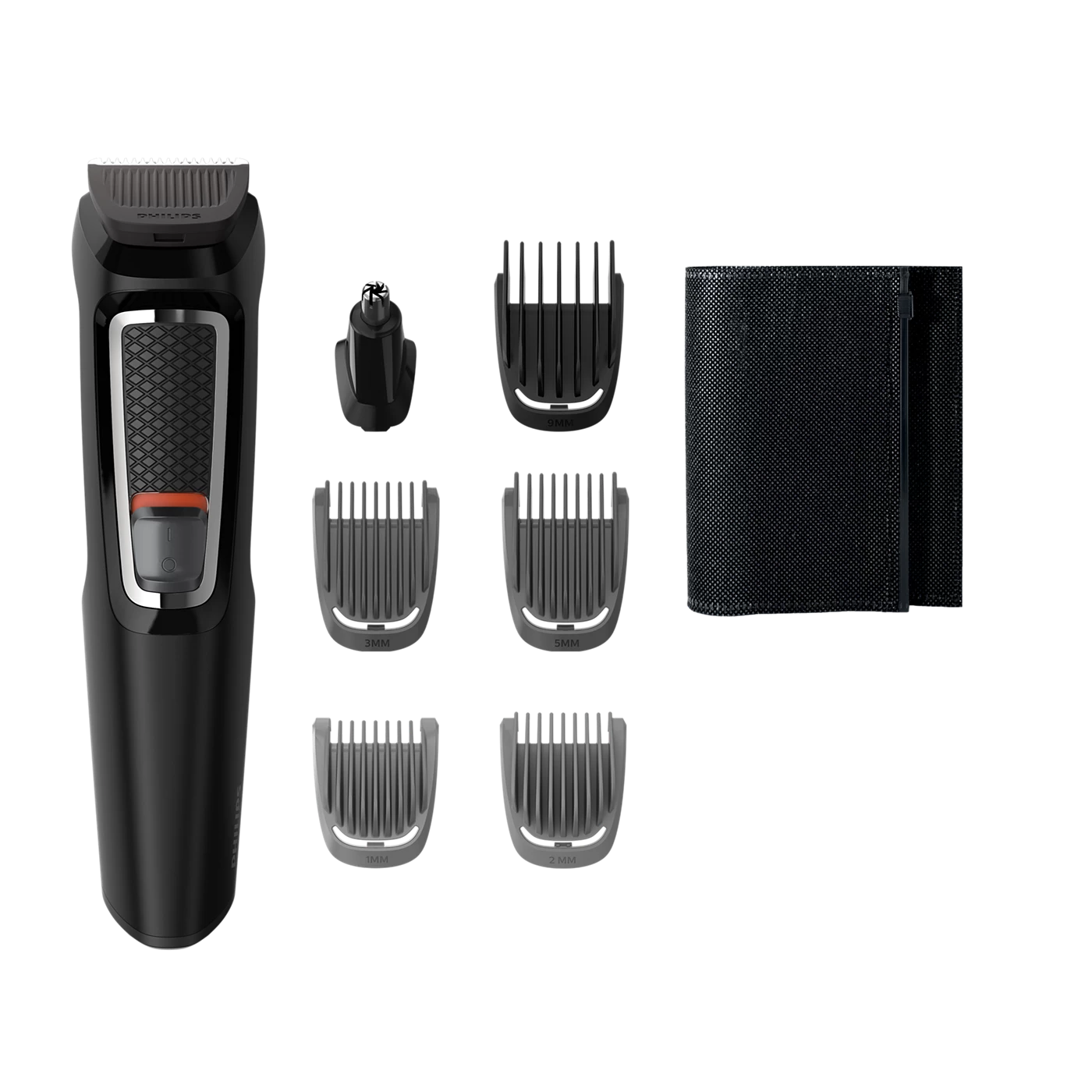 Aparat de tuns barba si parul 7 in 1 PHILIPS Multigroom MG3720/15, Lame cu ascutire, acumulator, 2 piepteni aspect nebarbierit, 2 piepteni barba, 1 pieptene par, Negru