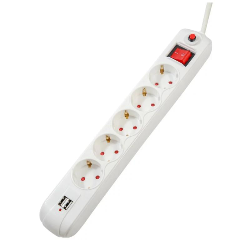 Prelungitor Spacer Schuko X5 16A 4.5M Wh