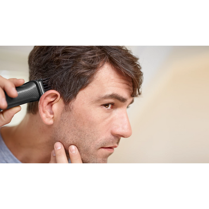 Aparat de tuns barba si parul 7 in 1 PHILIPS Multigroom MG3720/15, Lame cu ascutire, acumulator, 2 piepteni aspect nebarbierit, 2 piepteni barba, 1 pieptene par, Negru
