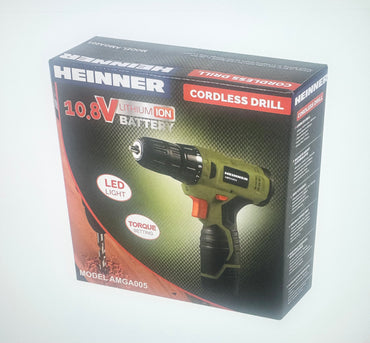 Masina de gaurit si insurubat pe acumulator (bormasina) Heinner AMGA005, 10.8 V, 1300 mAh, 650 RPM, 18 Nm