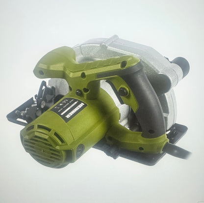 Fierastrau circular Heinner, 1400 W, 230 V, 5000 RPM, 185 mm diametru disc + sina ghidaj + set perii carbune + imbus