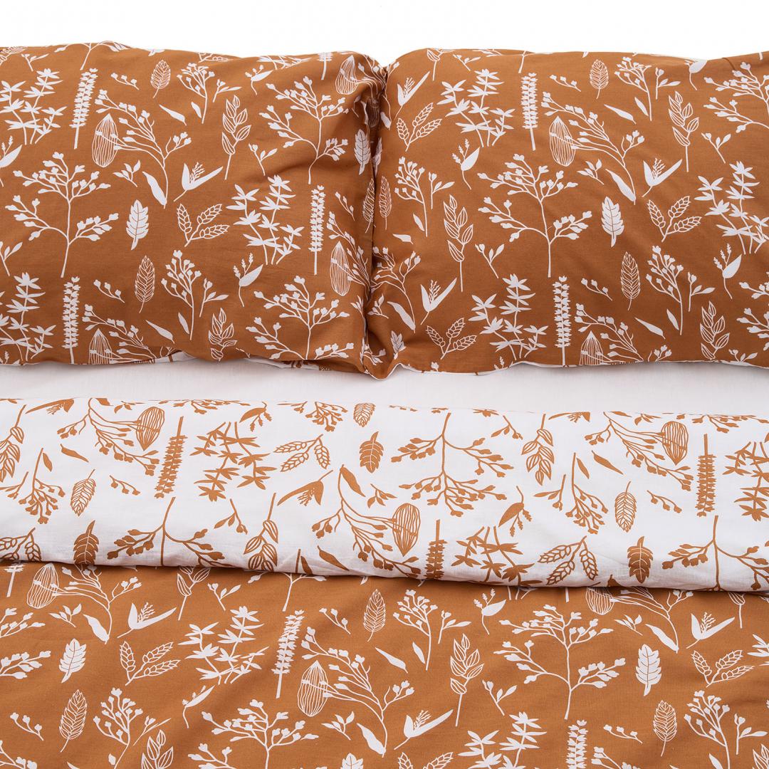 Lenjerie de pat Heinner Home, 2 persoane, 100% bumbac 132 TC, cearsaf pilota 180x215 cm, cearsaf pat 200x220 cm, 2 fete de perna 50x70 cm, 4 piese