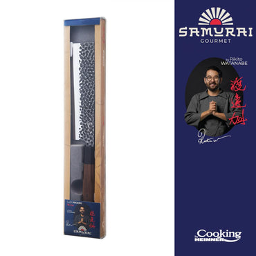 Cutit nakiri Cooking by Heinner - Samurai Gourmet by Rikito Watanabe, inox hammer, 18 cm