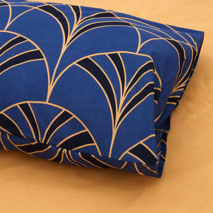 Lenjerie de pat king size Wave Heinner Home, 100% bumbac 132 TC, cearsaf pilota 200x220 cm, cearsaf pat 220x240 cm, 2 fete de perna 50x70 cm, 4 piese