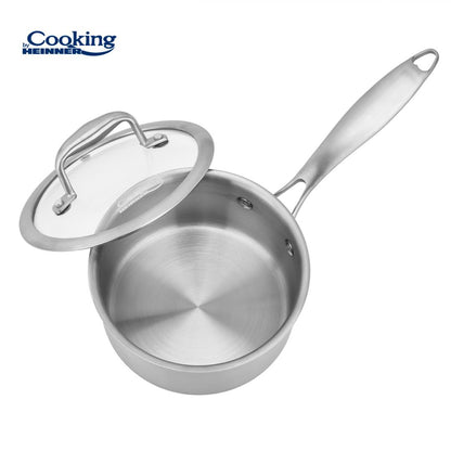 CRATITA 1.6L INOX+CAPAC STICLA 16x8.5CM, ATOMIC3, COOKING BY HEINNER