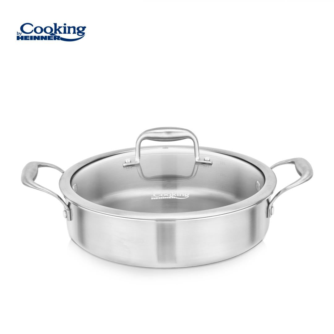 CRATITA 3.5L INOX+CAPAC STICLA 26X7CM, ATOMIC3, COOKING BY HEINNER