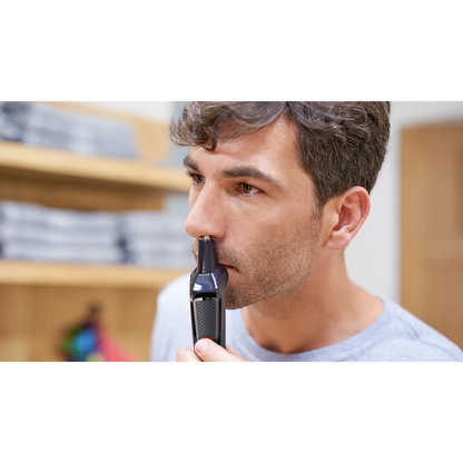 Aparat de tuns barba si parul 7 in 1 PHILIPS Multigroom MG3720/15, Lame cu ascutire, acumulator, 2 piepteni aspect nebarbierit, 2 piepteni barba, 1 pieptene par, Negru