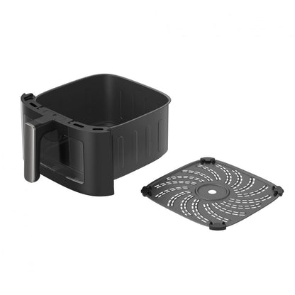 Friteuza cu aer cald HEINNER EffectHeat Fusion HAF-C7DH20BK, 7 l, 12 programe, 2000 W, Fereastra vizualizare, Circulatie aer 360 Negru