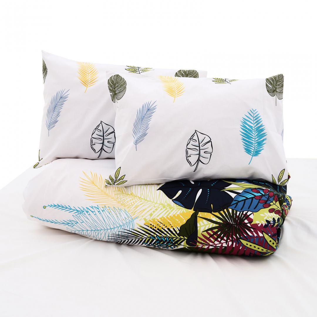 Lenjerie de pat king size Heinner Home, 100% bumbac 132 TC, cearsaf pilota 200x220 cm, cearsaf pat 220x240 cm, 2 fete de perna 50x70 cm, 4 piese