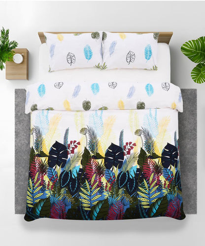 Lenjerie de pat king size Heinner Home, 100% bumbac 132 TC, cearsaf pilota 200x220 cm, cearsaf pat 220x240 cm, 2 fete de perna 50x70 cm, 4 piese