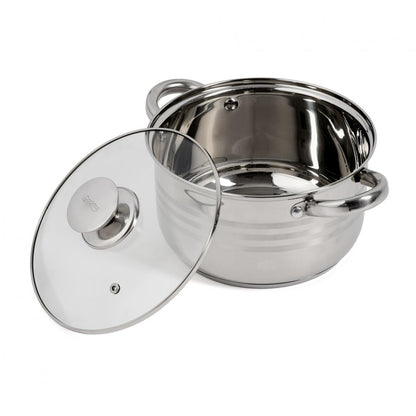 Oala 3.5L cu capac Cooking by Heinner Myra, inox, inductie, 20 x 11.5 cm