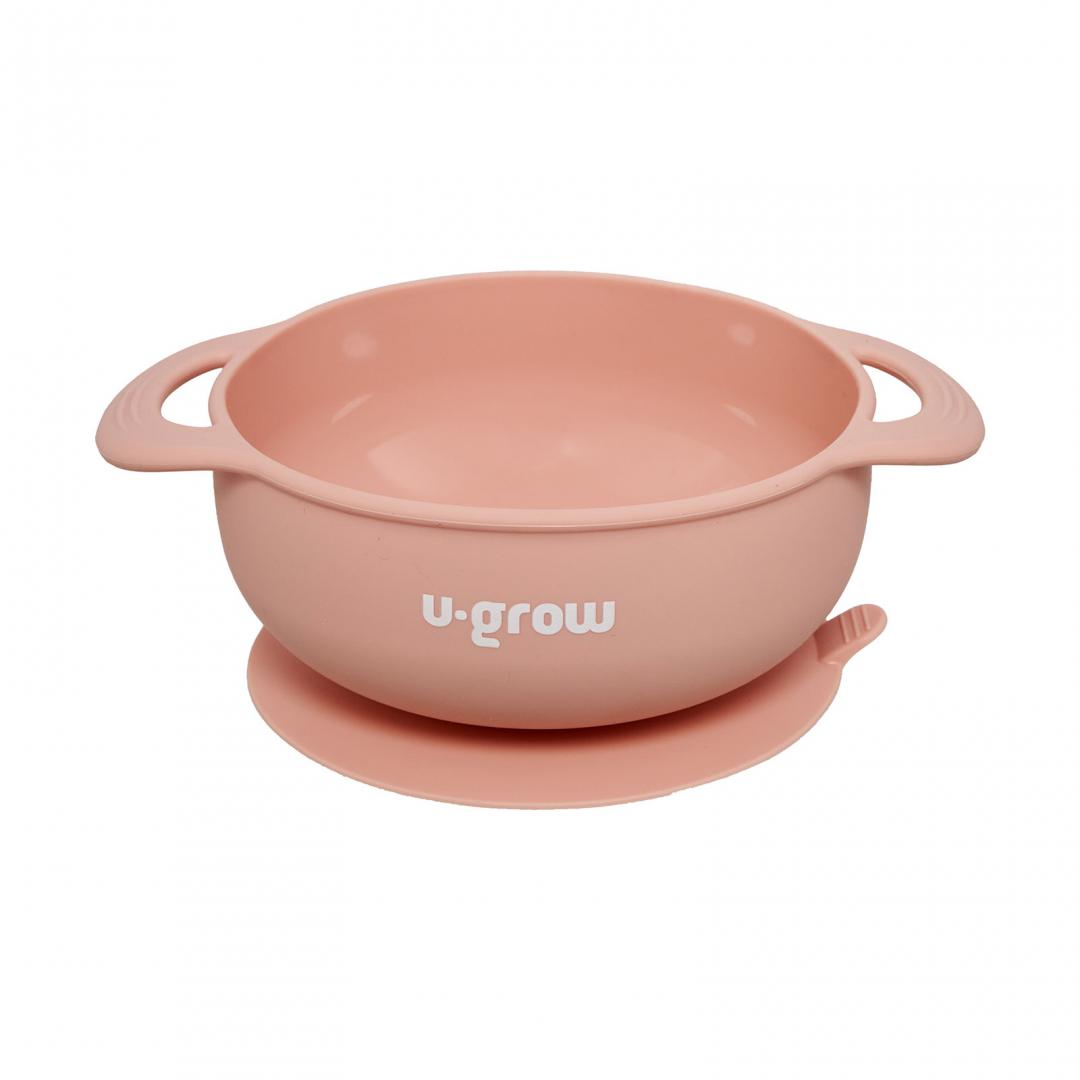 Set Diversificare 5 Piese Silicon : Baveta, Bol, Farfurie, Lingurita Si Furculita, U-Grow