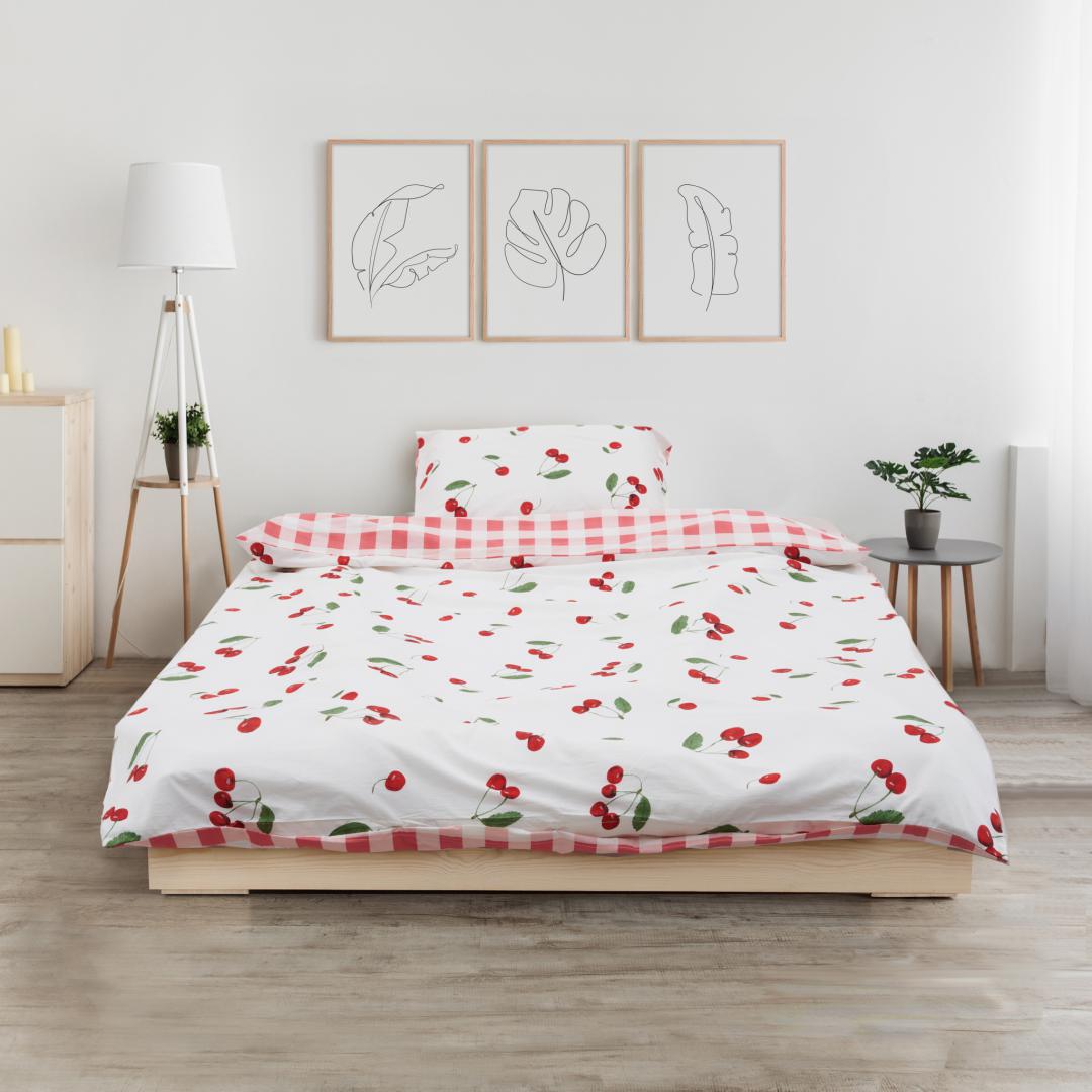 Set De Pat Single Bumbac Cherry